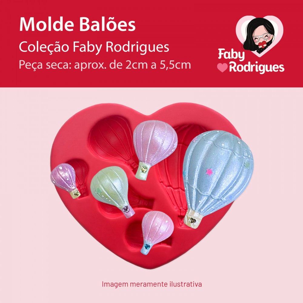 Molde de Silicone Baloes - Faby Rodrigues