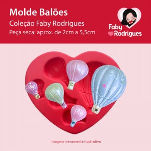 Molde de Silicone Baloes - Faby Rodrigues