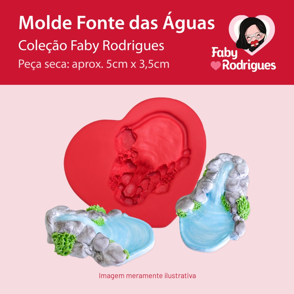 Molde de Silicone Fonte das Aguas - Faby Rodrigues