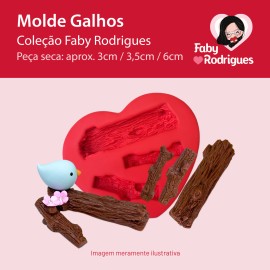 Molde de Silicone Galhos - Faby Rodrigues