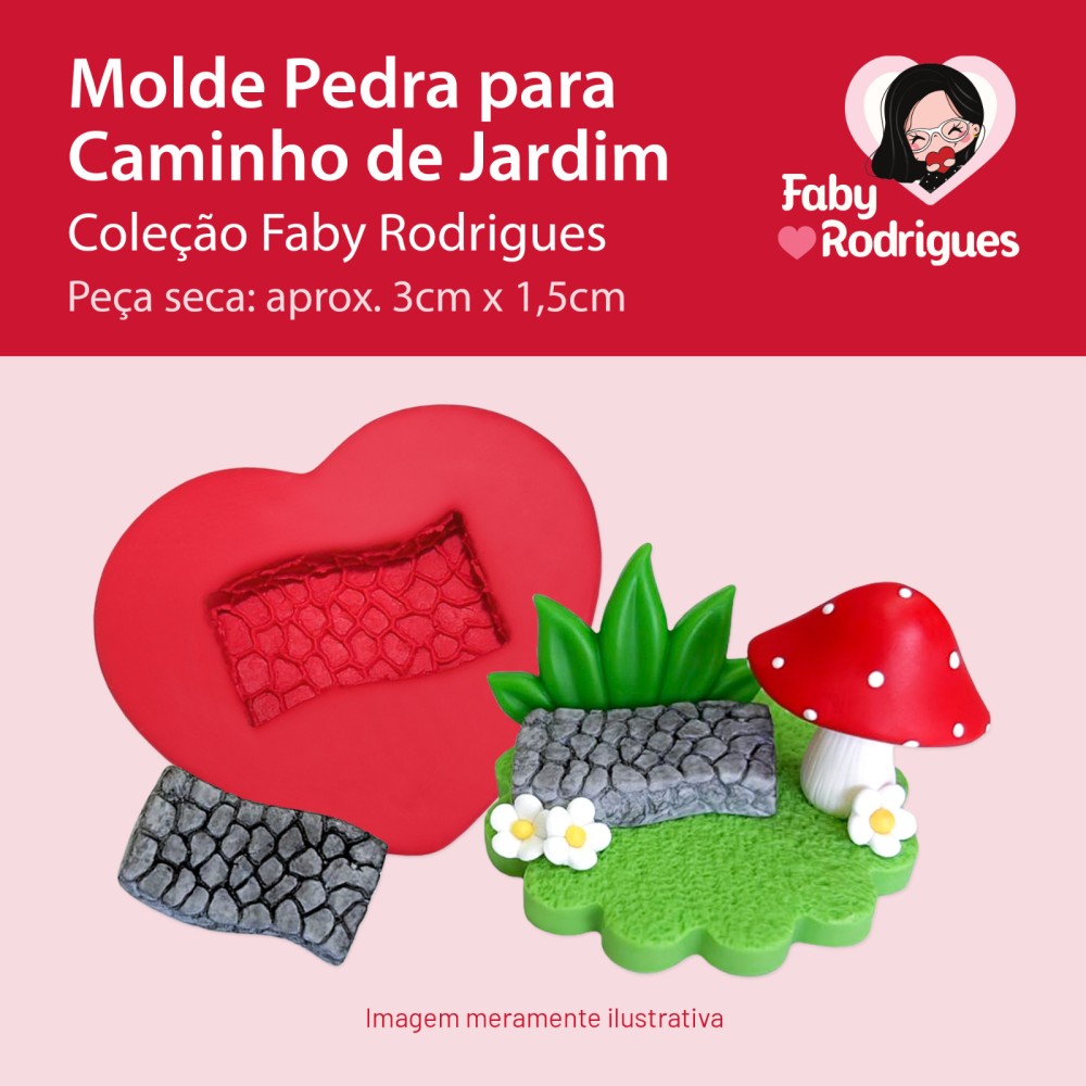 Molde de Silicone Pedra para Caminho de Jardim - Faby Rodrigues