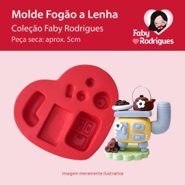 Molde de Silicone Fogão a Lenha - Faby Rodrigues