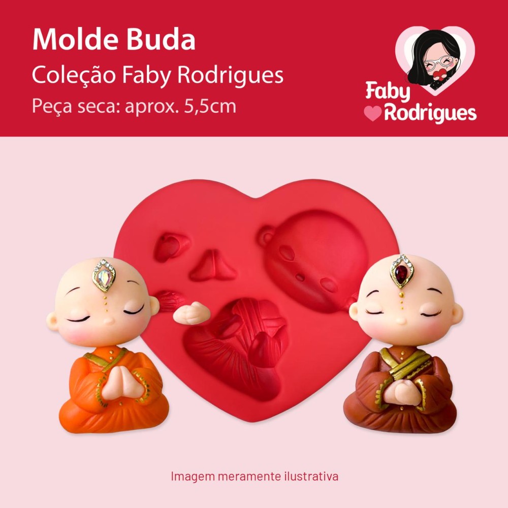 Molde de Silicone Buda - Faby Rodrigues