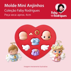 Molde de Silicone Mini Anjinhos - Faby Rodrigues