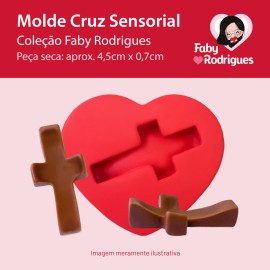 Molde de Silicone Cruz Sensorial - Faby Rodrigues