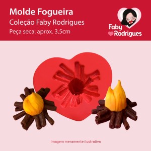 Molde de Silicone Fogueira - Faby Rodrigues