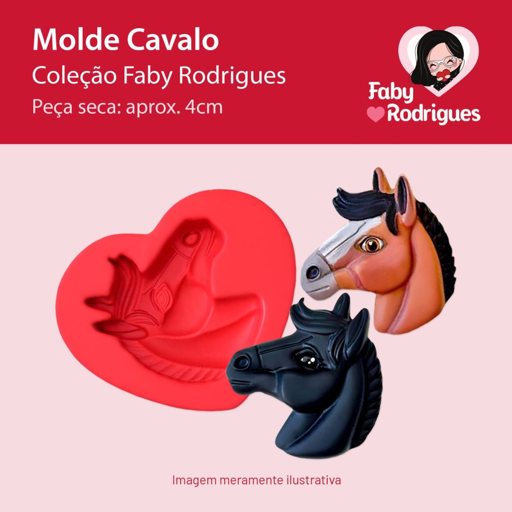 Molde de Silicone Cavalo - Faby Rodrigues