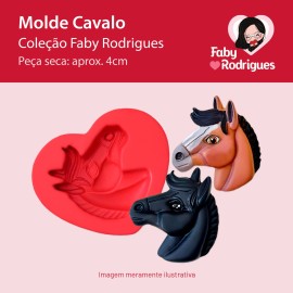 Molde de Silicone Cavalo - Faby Rodrigues