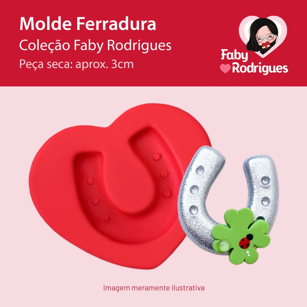 Molde de Silicone Ferradura - Faby Rodrigues