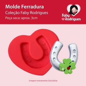 Molde de Silicone Ferradura - Faby Rodrigues