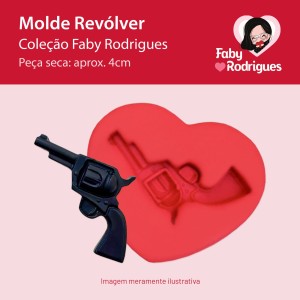 Molde de Silicone Revolver - Faby Rodrigues