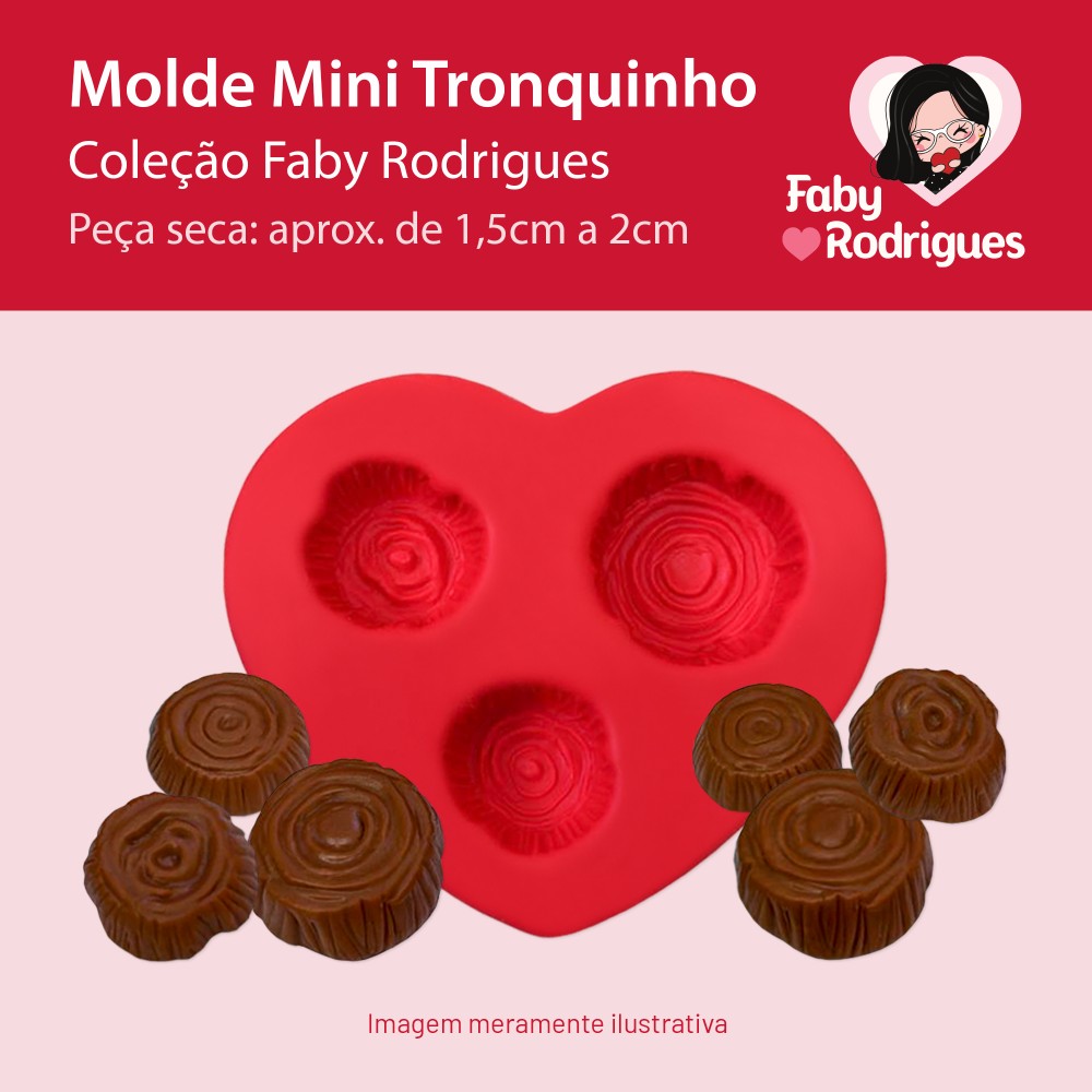 Molde de Silicone Mini Tronquinho - Faby Rodrigues