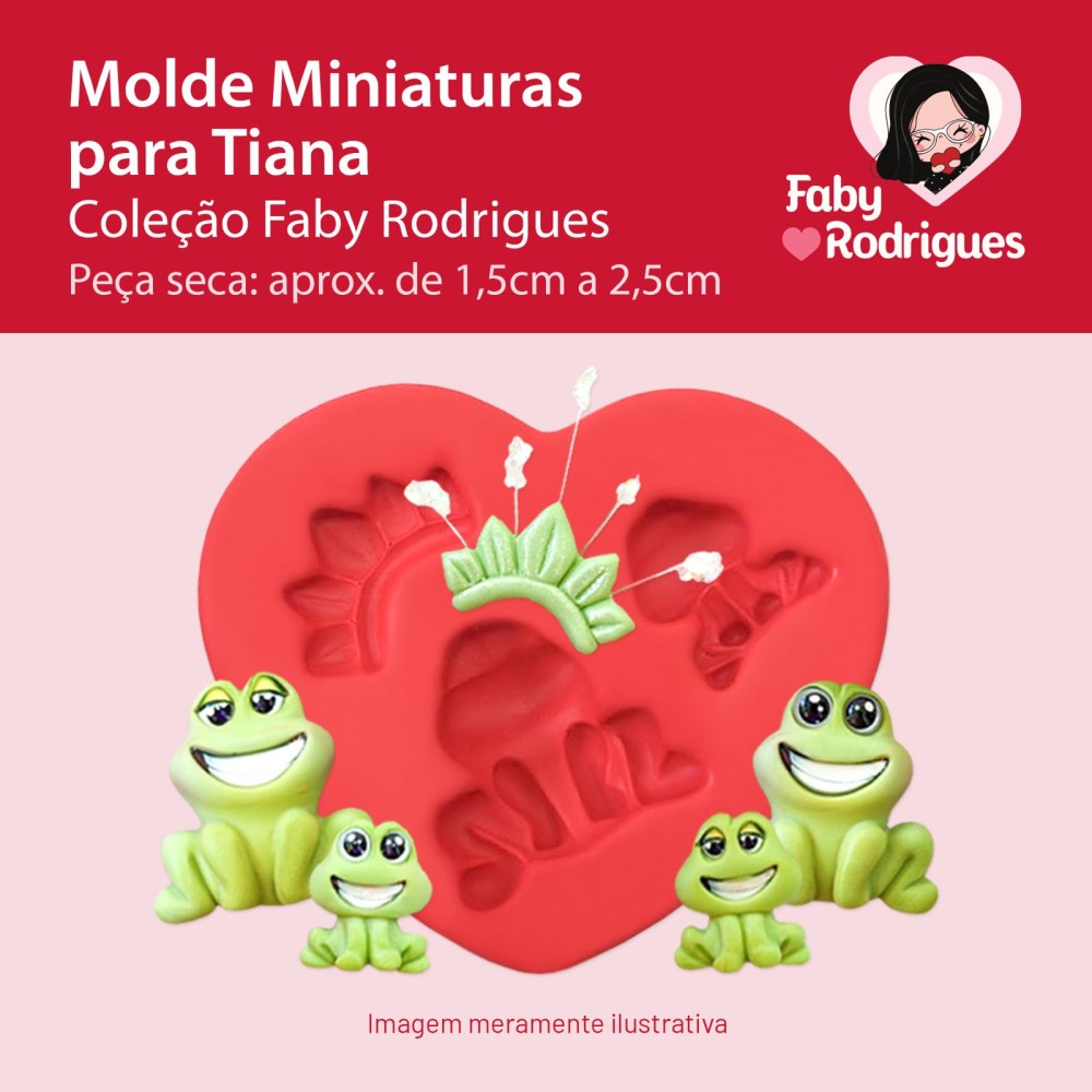 Molde de Silicone Miniaturas para Tiana - Faby Rodrigues