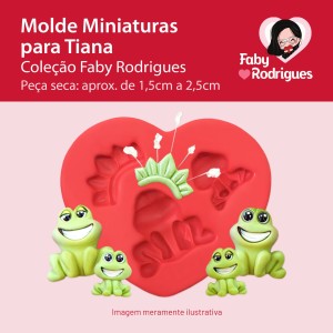 Molde de Silicone Miniaturas para Tiana - Faby Rodrigues