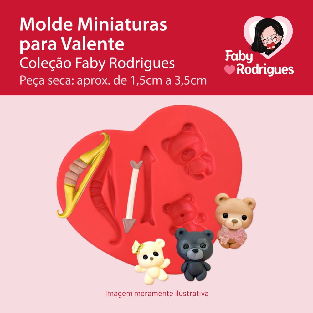 Molde de Silicone Miniaturas para Valente - Faby Rodrigues