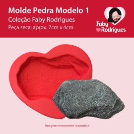 Molde de Silicone Pedra Modelo 1 - Faby Rodrigues