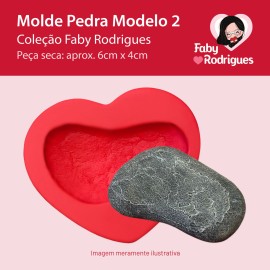 Molde de Silicone Pedra Modelo 2 - Faby Rodrigues