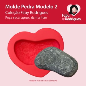 Molde de Silicone Pedra Modelo 2 - Faby Rodrigues