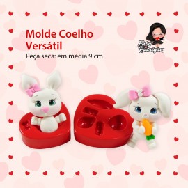 Molde de Silicone Coelho Versátil - Faby Rodrigues