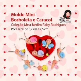 Molde Mini Borboleta e Caracol