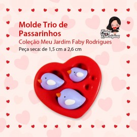 Molde Trio De Passarinhos