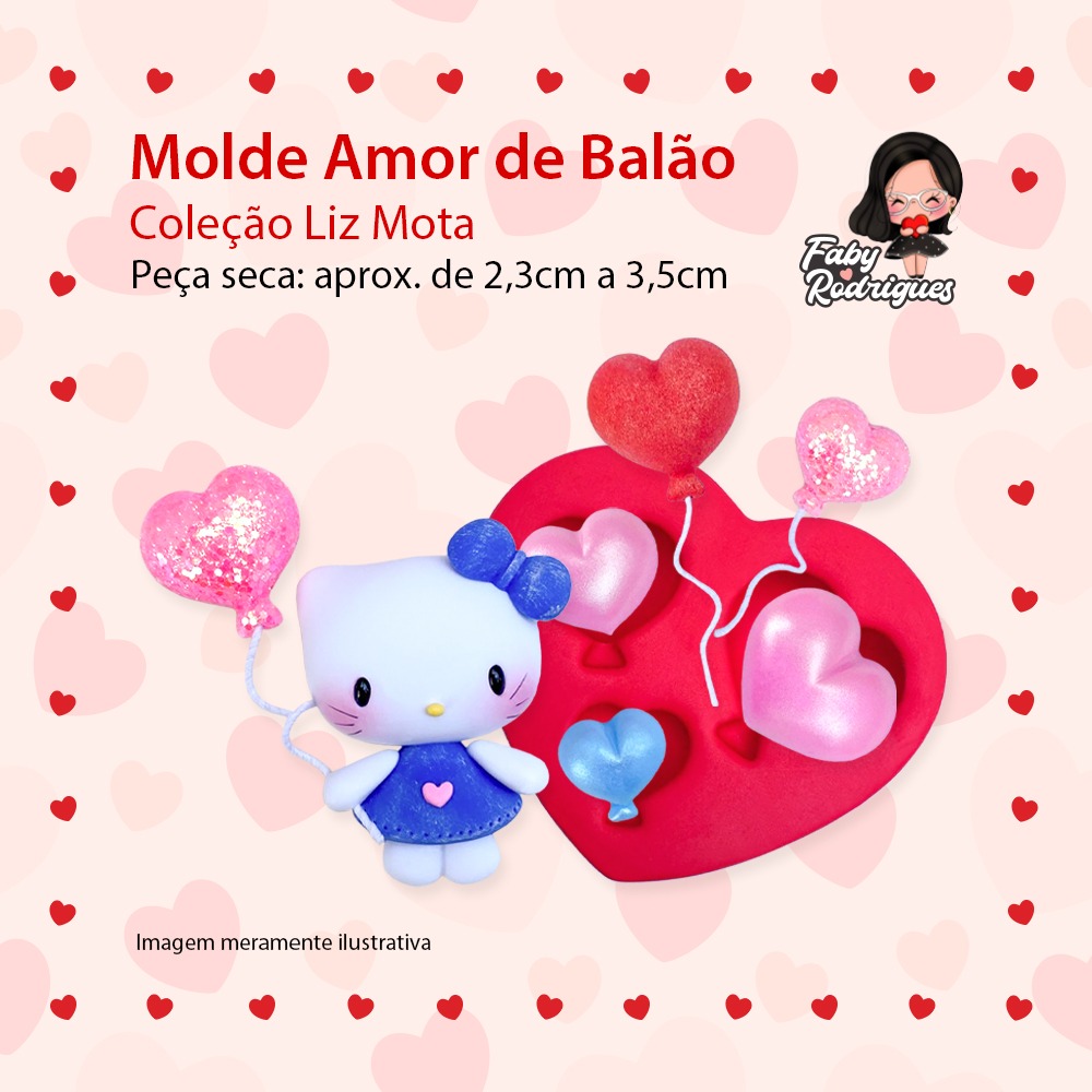 Molde de Silicone Amor de Balão - Liz Mota