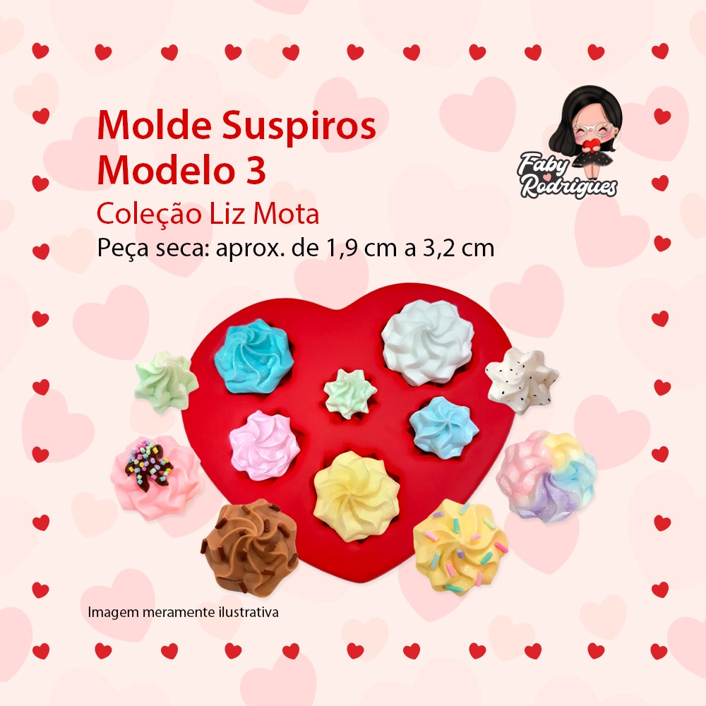 Molde De Silicone Suspiros Modelo 3