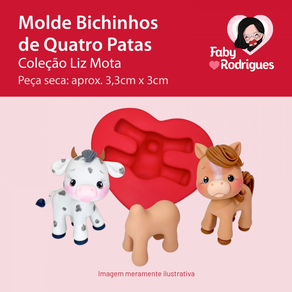 Molde de Silicone Bichinhos de Quatro Patas - Liz Mota