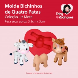 Molde de Silicone Bichinhos de Quatro Patas - Liz Mota