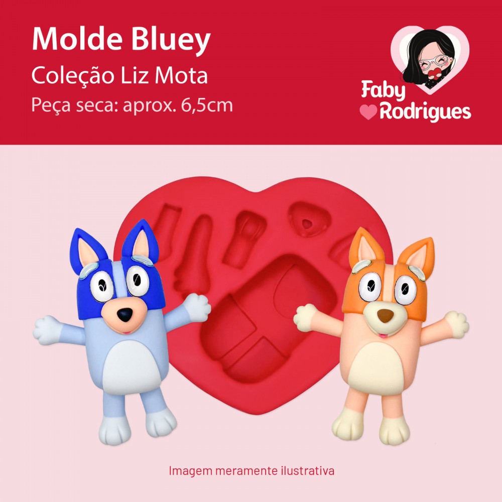 Molde de Silicone Bluey - Liz Mota