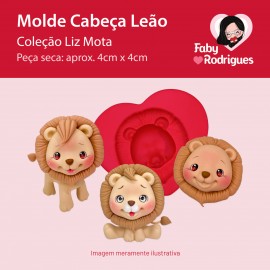Molde de Silicone Cabeça Leão - Liz Mota
