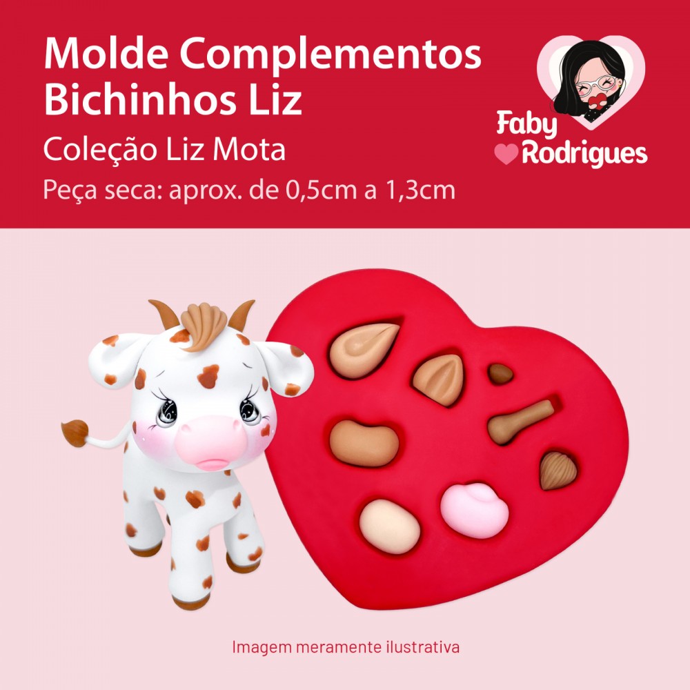 Molde de Silicone Complementos Bichinhos Liz - Liz Mota
