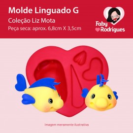 Molde de Silicone Linguado G - Liz Mota