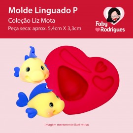 Molde de Silicone Linguado P - Liz Mota