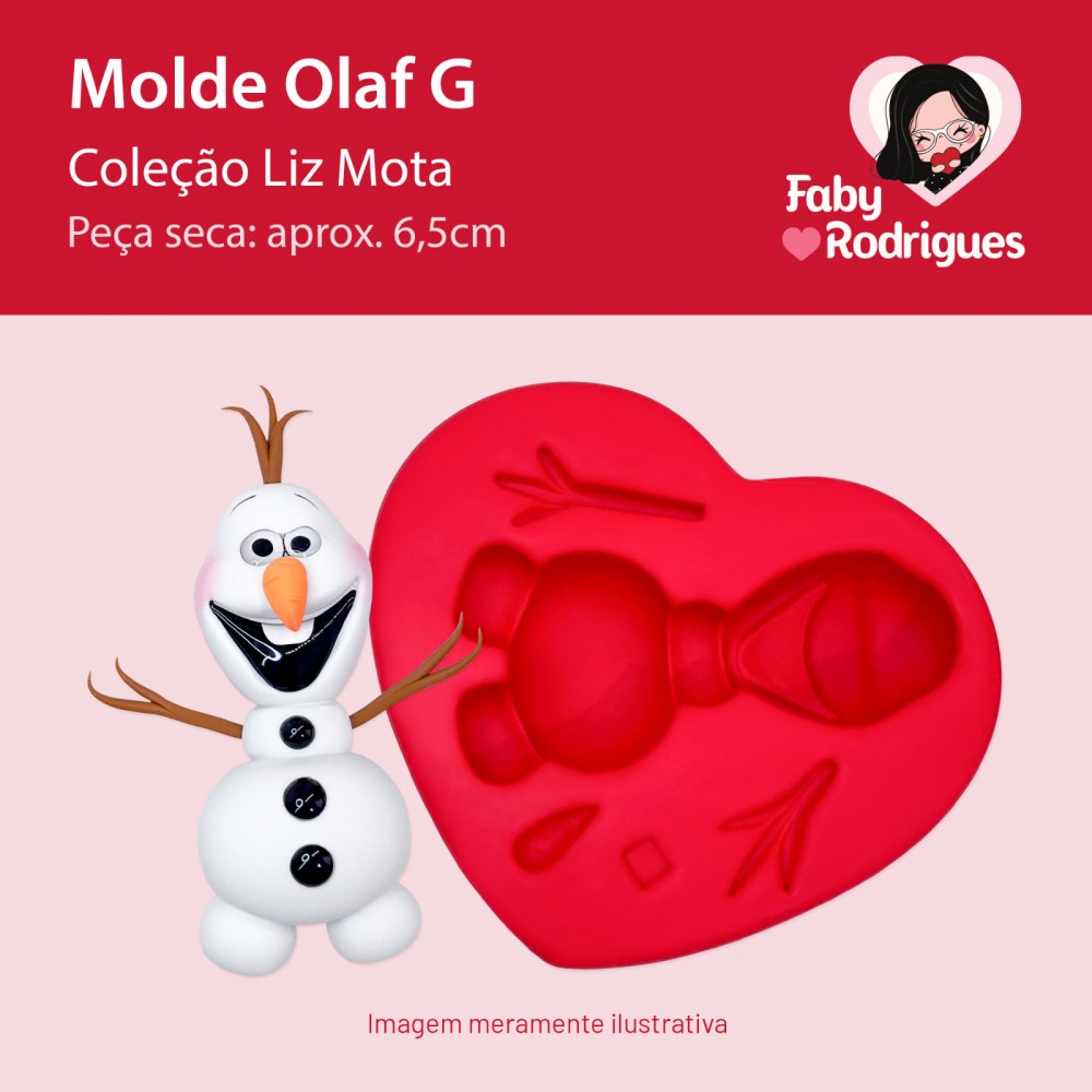 Molde de Silicone Olaf G - Liz Mota