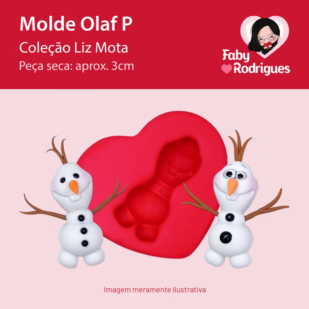 Molde de Silicone Olaf P - Liz Mota
