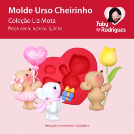 Molde de Silicone Urso Cheirinho - Liz Mota