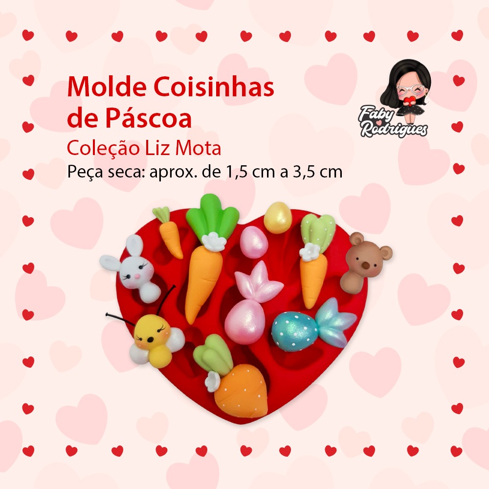 Molde de Silicone Coisinhas De Páscoa - Liz Mota