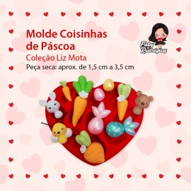 Molde de Silicone Coisinhas De Páscoa - Liz Mota