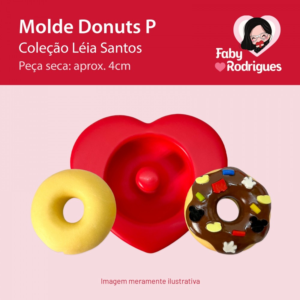 Molde de silicone Donuts P - Léia Santos