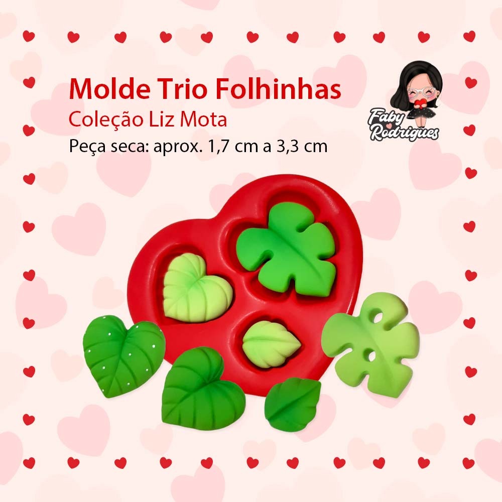 Molde Trio Folhinhas