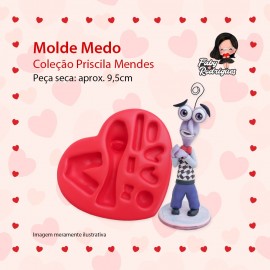 Molde De Silicone Medo - Priscila Mendes