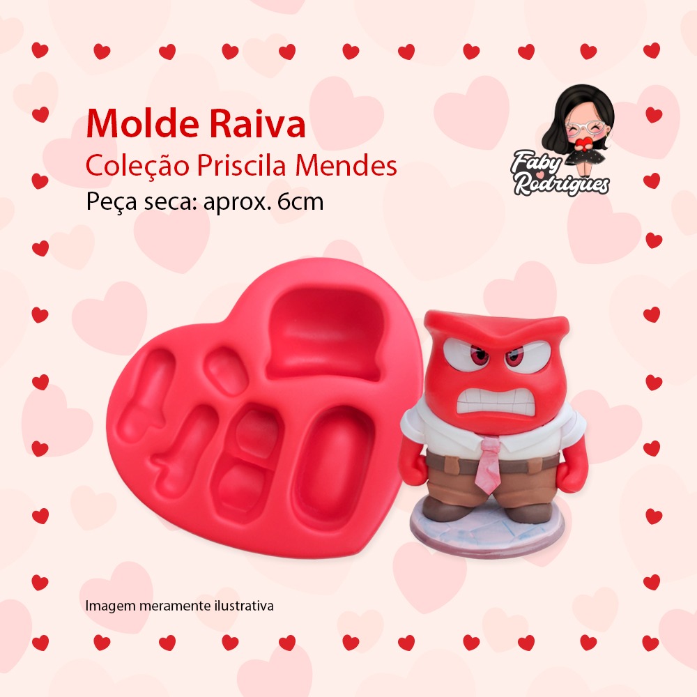 Molde De Silicone Raiva - Priscila Mendes