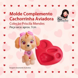 Molde De Silicone Complemento Cachorrinho Aviadora - Priscila Mendes