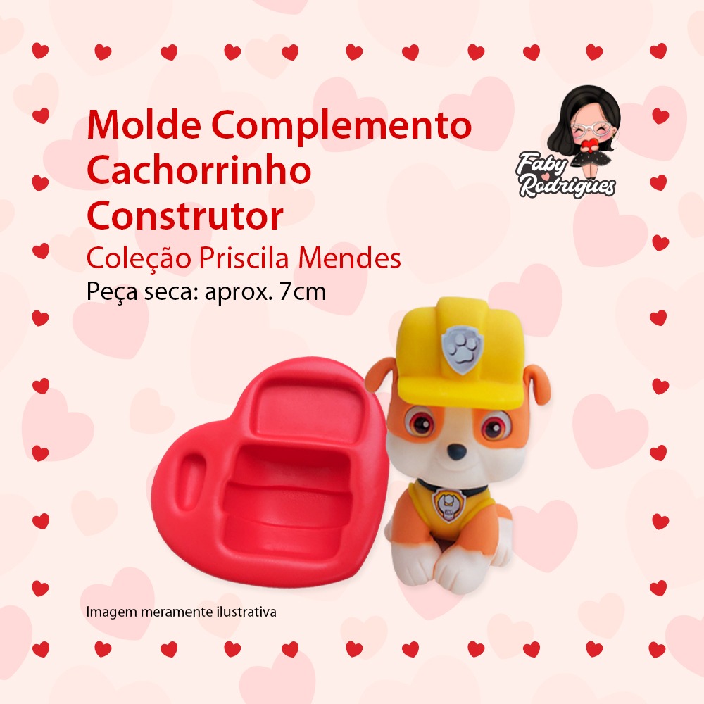 Molde De Silicone Complemento Cachorrinho Construtor - Priscila Mendes