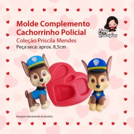 Molde De Silicone Complemento Cachorrinho Policial - Priscila Mendes