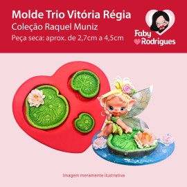 Molde de Silicone Trio Vitoria Regia - Raquel Muniz