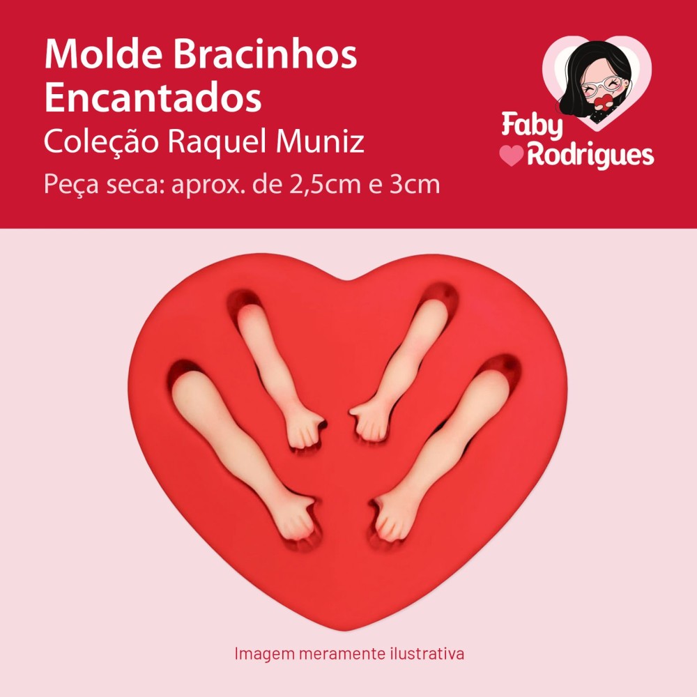Molde de Silicone Bracinhos Encantados - Raquel Muniz