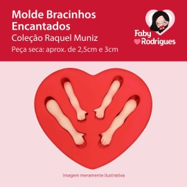 Molde de Silicone Bracinhos Encantados - Raquel Muniz