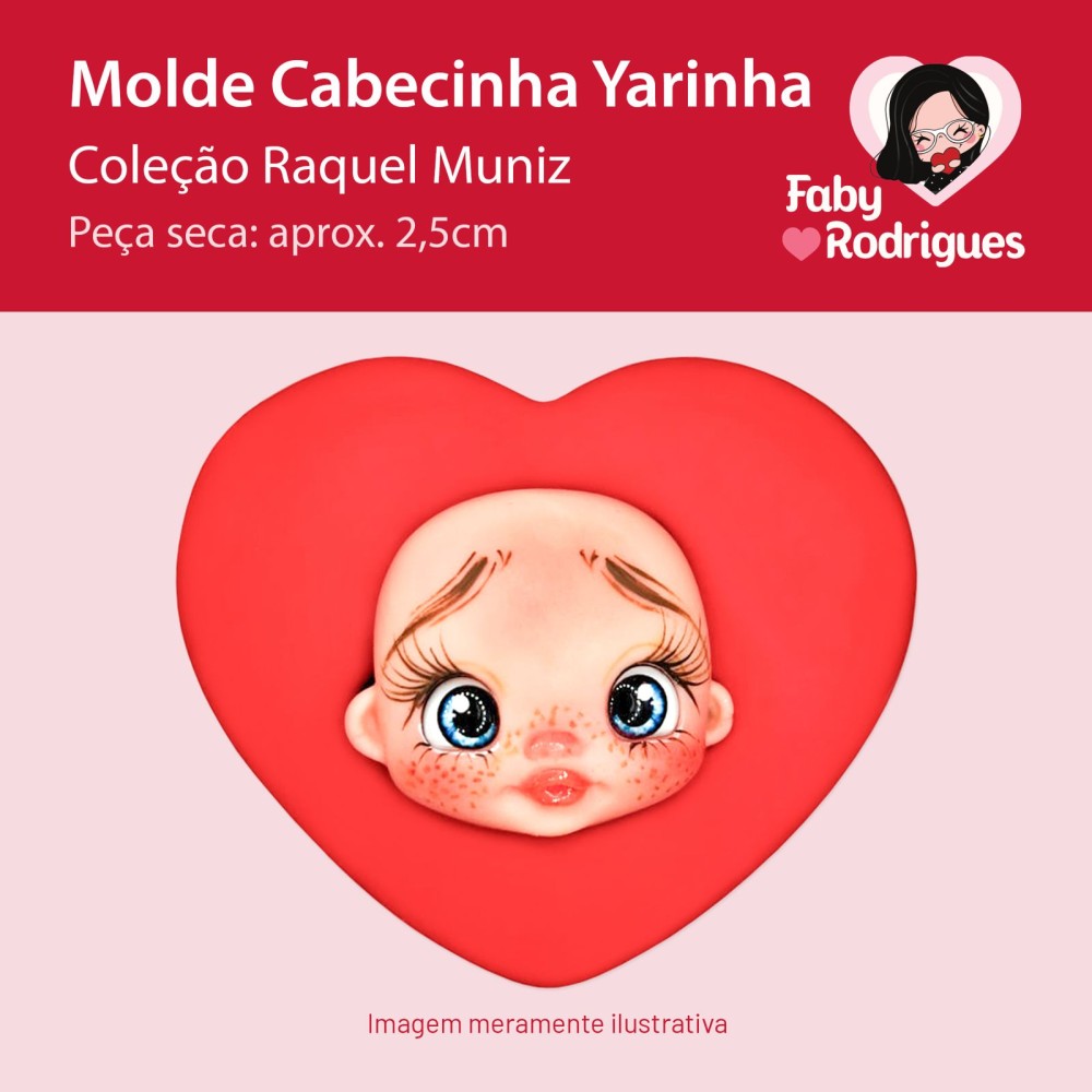 Molde de Silicone Cabecinha Yarinha - Raquel Muniz